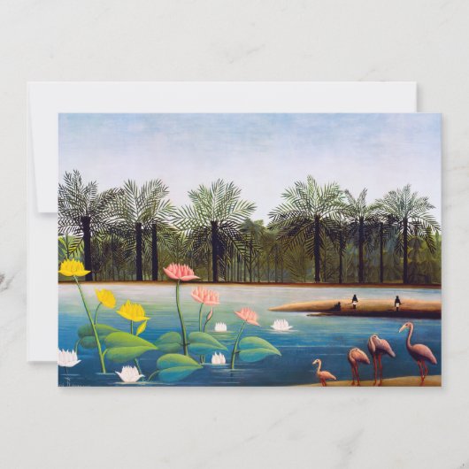 Henri Rousseau - Die Flamingos Einladung (Vorderseite)