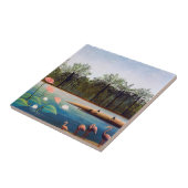 Henri Rousseau - Die Flamingos Fliese (Seite)