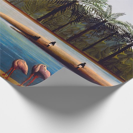 Henri Rousseau - Die Flamingos Geschenkpapier (Ecke)