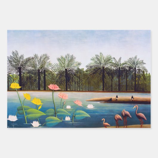 Henri Rousseau - Die Flamingos Geschenkpapier Set (Vorderseite 3)