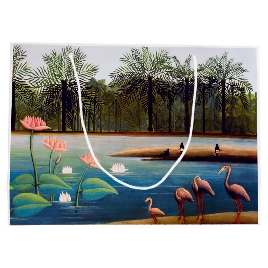 Henri Rousseau - Die Flamingos Große Geschenktüte (Rückseite)
