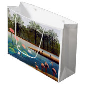 Henri Rousseau - Die Flamingos Große Geschenktüte (Vorderseite Schrägansicht)