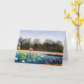 Henri Rousseau - Die Flamingos Karte (Gelbe Blume)