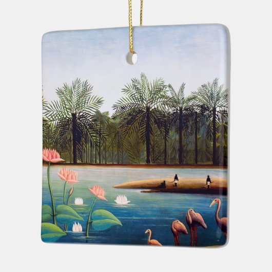 Henri Rousseau - Die Flamingos Keramikornament (Links)