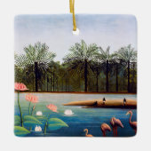 Henri Rousseau - Die Flamingos Keramikornament (Vorderseite)