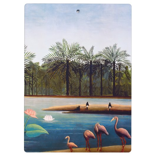 Henri Rousseau - Die Flamingos Klemmbrett (Rückseite)