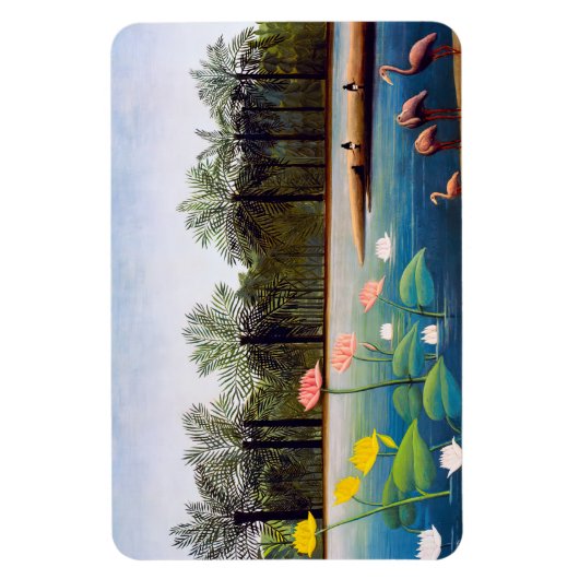 Henri Rousseau - Die Flamingos Magnet (Vertikal)