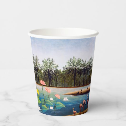 Henri Rousseau - Die Flamingos Pappbecher (Rückseite)