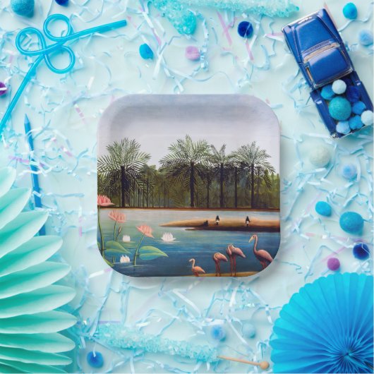 Henri Rousseau - Die Flamingos Pappteller (Party)