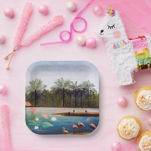 Henri Rousseau - Die Flamingos Pappteller (Party)