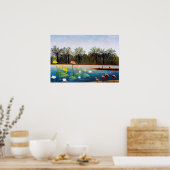 Henri Rousseau - Die Flamingos Poster (Küche)