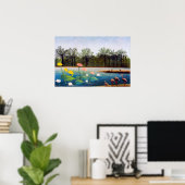 Henri Rousseau - Die Flamingos Poster (Heimbüro)