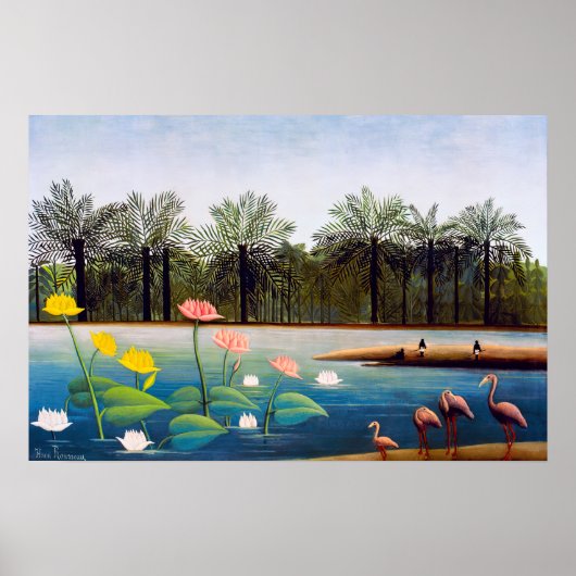 Henri Rousseau - Die Flamingos Poster (Vorne)