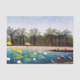 Henri Rousseau - Die Flamingos Seidenpapier