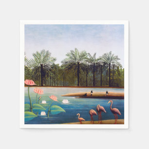 Henri Rousseau - Die Flamingos Serviette