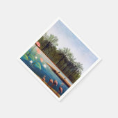 Henri Rousseau - Die Flamingos Serviette (Ecke)