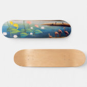 Henri Rousseau - Die Flamingos Skateboard (Horizontal)
