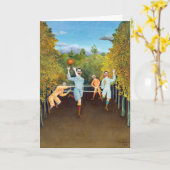 Henri Rousseau - Die Fußballspieler Karte (Gelbe Blume)