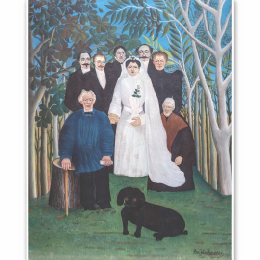 Henri Rousseau - Die Hochzeitsfeier Aufkleber (Vorderseite)