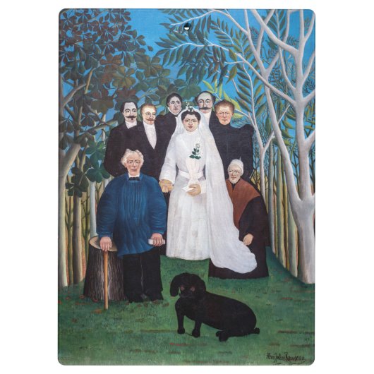 Henri Rousseau - Die Hochzeitsfeier Klemmbrett (Rückseite)