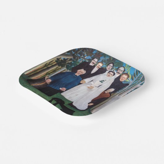 Henri Rousseau - Die Hochzeitsfeier Pappteller (Gewinkelt)