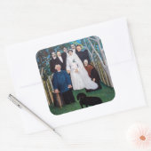 Henri Rousseau - Die Hochzeitsfeier Quadratischer Aufkleber (Umschlag)