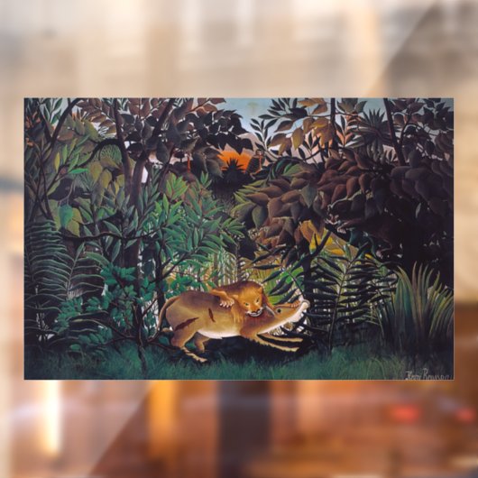 Henri Rousseau - Die Hungersnot Fensteraufkleber (Blatt 2)