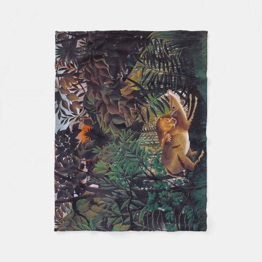 Henri Rousseau - Die Hungersnot Fleecedecke (Vorderseite)