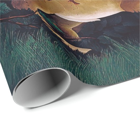 Henri Rousseau - Die Hungersnot Geschenkpapier (Rolleneckpunkt)