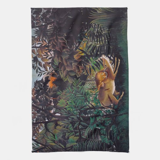 Henri Rousseau - Die Hungersnot Geschirrtuch (Vertikal)