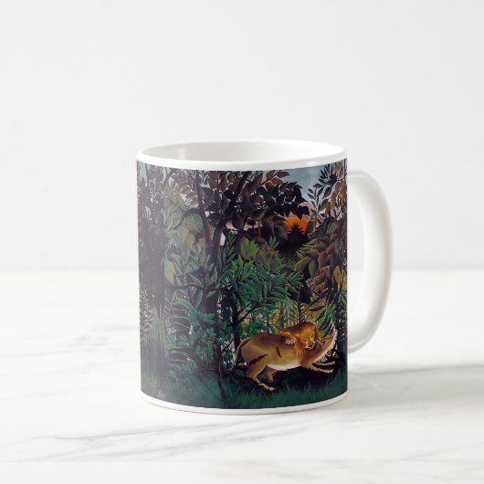 Henri Rousseau - Die Hungersnot Kaffeetasse (VorderseiteRechts)