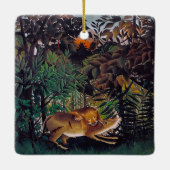 Henri Rousseau - Die Hungersnot Keramikornament (Rückseite)