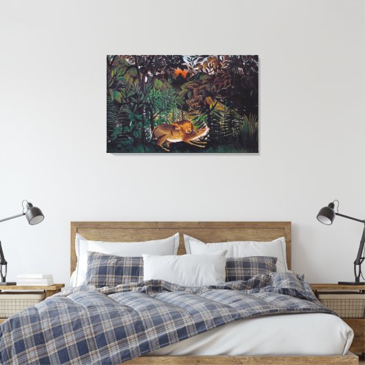 Henri Rousseau - Die Hungersnot Leinwanddruck (Insitu (Schlafzimmer))