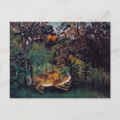 Henri Rousseau - Die Hungersnot Postkarte (Vorderseite)