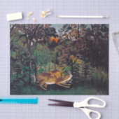 Henri Rousseau - Die Hungersnot Seidenpapier (Handwerk)