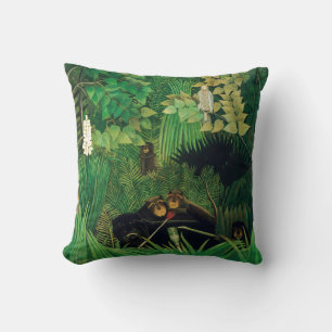Henri Rousseau - Die lustigen Possenreißer Kissen