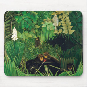 Henri Rousseau - Die lustigen Possenreißer Mousepad