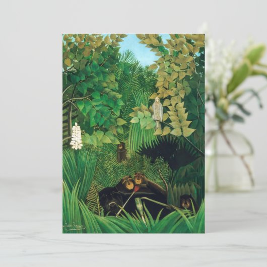 Henri Rousseau - Die Merry Jesters Dankeskarte (Stehend Vorderseite)