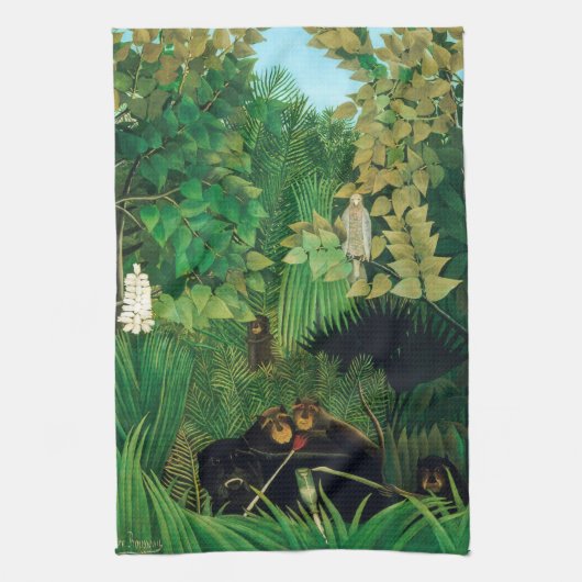 Henri Rousseau - Die Merry Jesters Geschirrtuch (Vertikal)