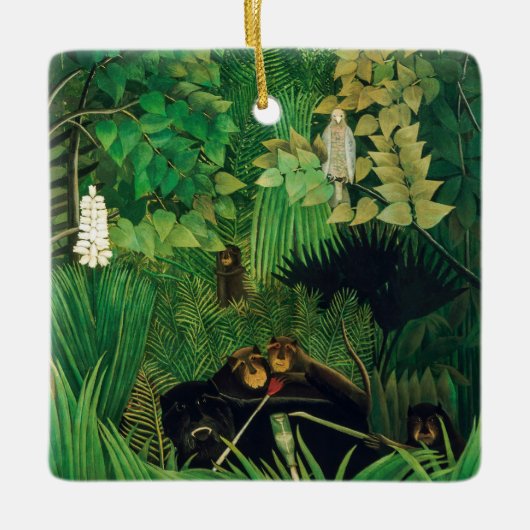 Henri Rousseau - Die Merry Jesters Keramikornament (Vorderseite)