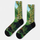 Henri Rousseau - Die Merry Jesters Socken (Linkes Detail)