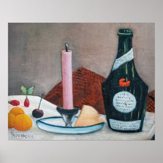 Henri Rousseau - Die rosa Kerze Poster (Vorne)