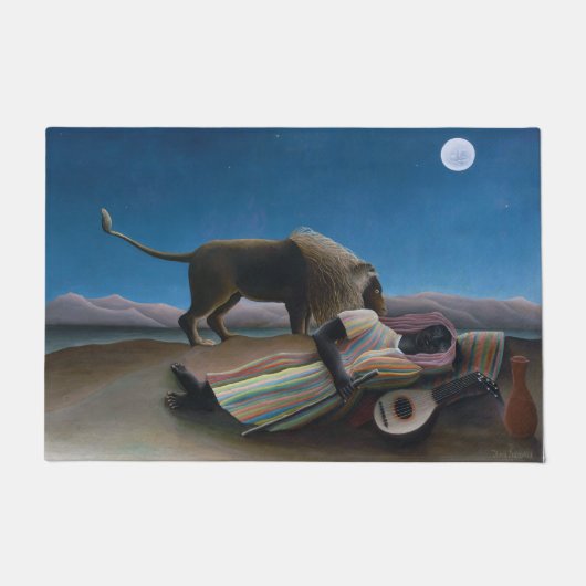 Henri Rousseau - Die schlafende Sinti und Roma Fußmatte (Vorderseite)