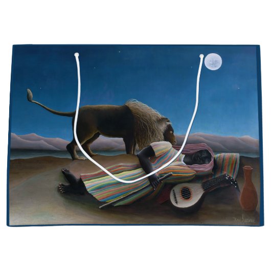 Henri Rousseau - Die schlafende Sinti und Roma Große Geschenktüte (Vorderseite)