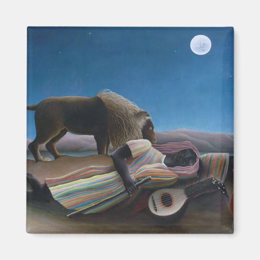 Henri Rousseau - Die schlafende Sinti und Roma Magnet (Vorne)