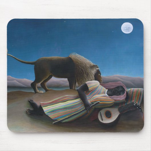 Henri Rousseau - Die schlafende Sinti und Roma Mousepad (Vorne)
