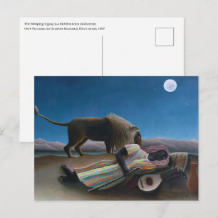 Henri Rousseau - Die schlafende Sinti und Roma Postkarte