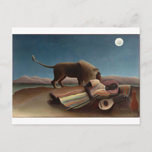Henri Rousseau Die schlafende Sinti und Roma Postkarte (Vorderseite)