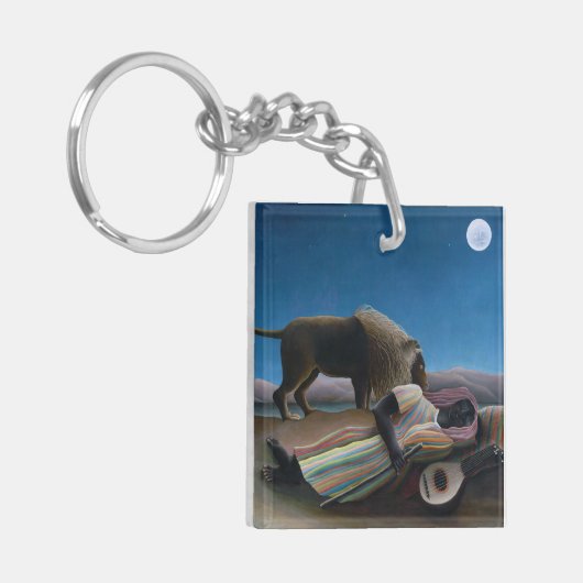 Henri Rousseau - Die schlafende Sinti und Roma Schlüsselanhänger (Vorderseite links)