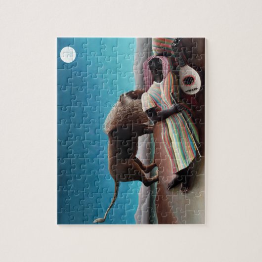 Henri Rousseau Die schlafende Sinti und Roma Vinta Puzzle (Vertikal)